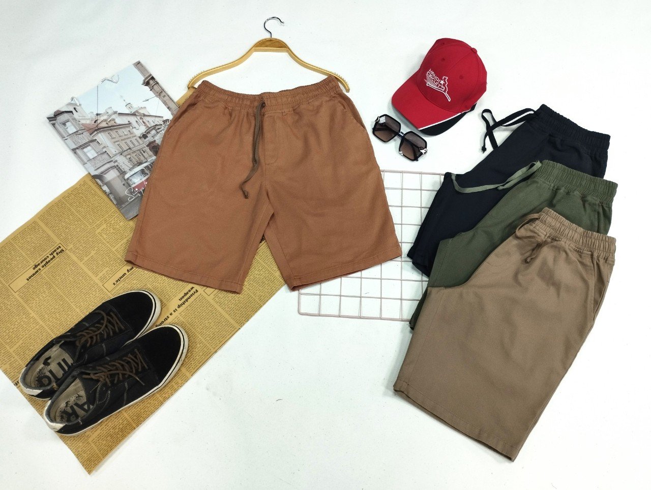 Quần sooc kaki nam